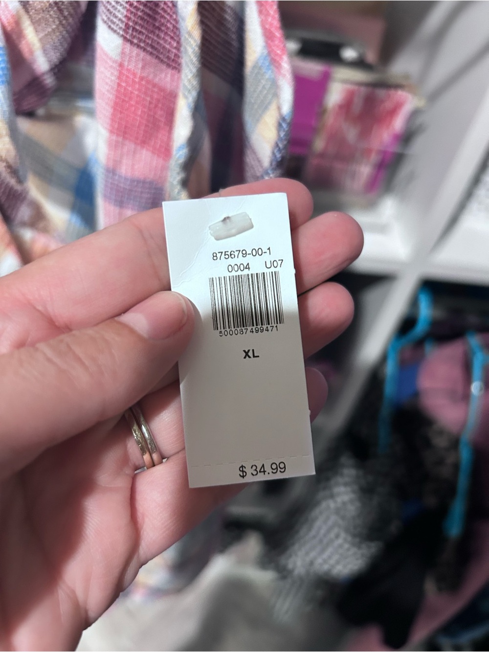 Old Navy Pink, Blue & Cream Plaid Tie-Front Spaghetti Strap Dress - Picture 4 of 4